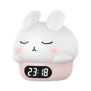 Smart Night Light Three-in-one Alarm Clock RGB Colorful Atmosphere Light Tap Control Lamp