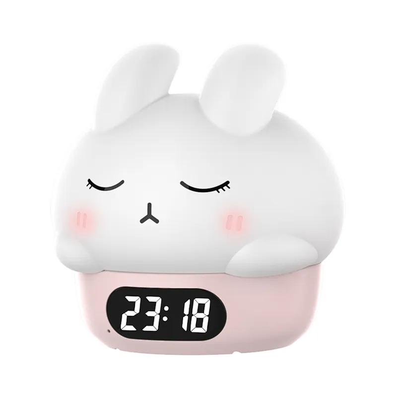 Smart Night Light Three-in-one Alarm Clock RGB Colorful Atmosphere Light Tap Control Lamp