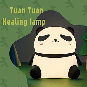 Cute Healing Panda LED Lamp with Soft Restful Light for Children Room and Peaceful Nights Touch Light