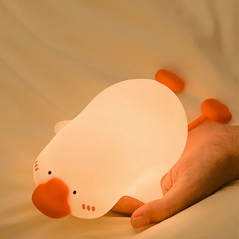 ICARER FAMILY LED Night Light USB Rechargeable Silicone Table Lamp Pat Cute Animal Silicone Night Light for Kids