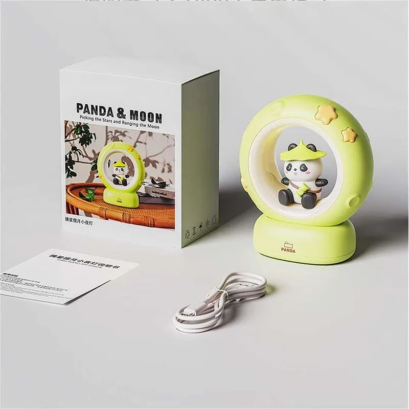 Panda Animal Battery Powered Home Mood Desk Light Lamp Bedside Table Lamp Design Modern Night Light Base for Bedroom