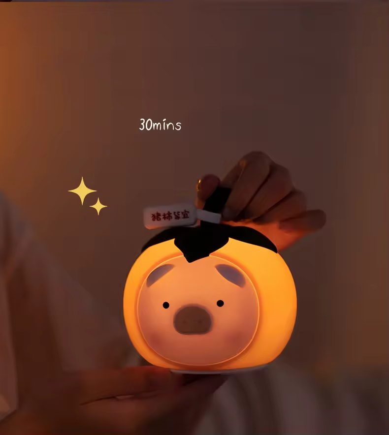 Cartoon Pig Bedside Kids Gift Bedside Home Room Decoration Bedroom Children Pat Cute Animal Night Light for Baby