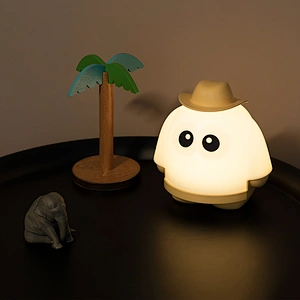 Halloween Home Room Decoration Ghost Unique Lights Cute Silicon Children Touch Smart Bedside USB Led Battery Night Light Lamp