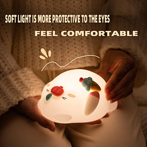 Animal Light Pig Warm USB Lamp Designer Bedside Table Led Sleep Baby Living Room Lighting Girls Silicone Night Lights for Home
