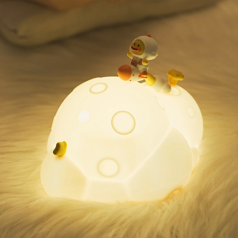 ICARER FAMILY Cute Pat Silicone Led Night Light Lamp Rechargeable Night Club Lights Baby Night Light for Kids