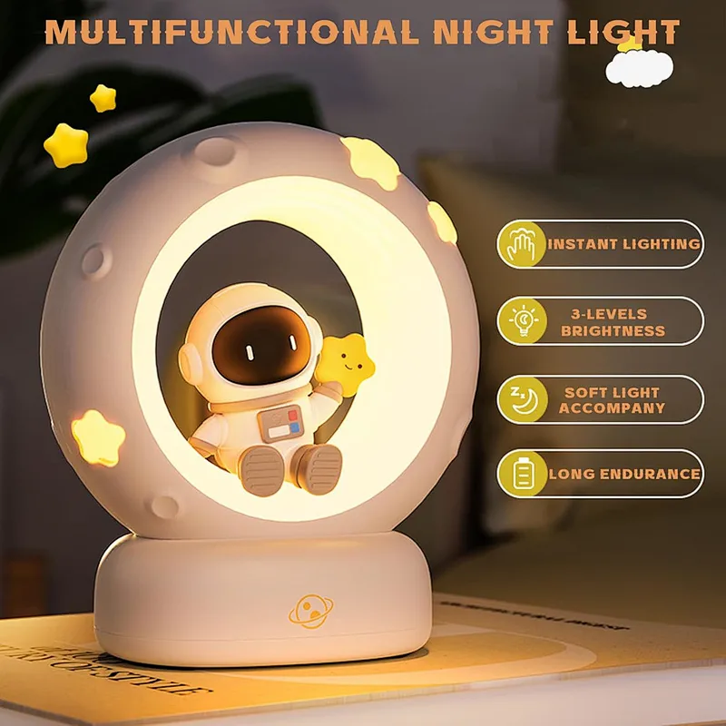 Touch Light Creative Star Moon Decorative Lamp Romantic Bedroom USB Rechargeable Night Light