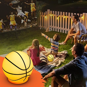 Led Night Light Bedside Table Lamp for Baby Kids Basketball Shape Night Light