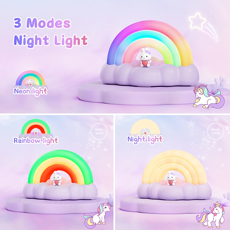Children's Gift Lighting Colorful Bedroom Light Bedside Decoration Multil Color Mini USB Table Lamp for Kids