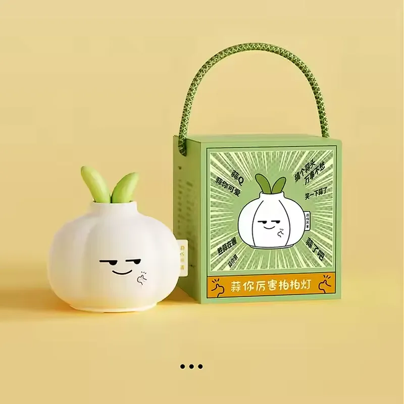 Cute Garlic You Awesome Silicone Lamp USB Rechargeable Night Light for Home Decor Touch Light