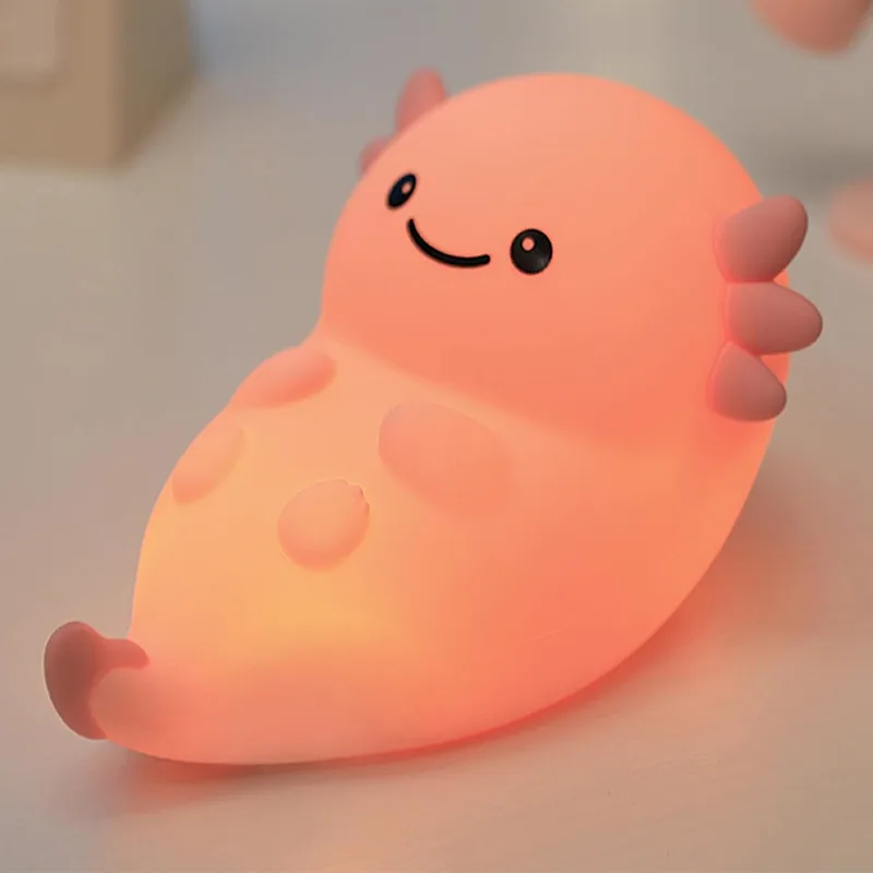 Touch Light Bedroom Light Lamp Dinosaur Pink Color Kids Cute Lamp Silicone Soft Safe Material