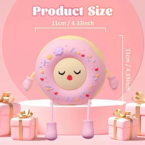 Colorful Flower Donut Pat Lamp Soft Silicone Rechargeable LED Night Light Girls' Bedroom USB Power Birthday Christmas Gift