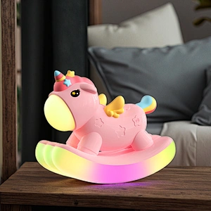 ICARER FAMILY Unique Home Room Decoration Smart Animal Unicorn Bedside Cute Light Baby Night Lamp for Kids Children