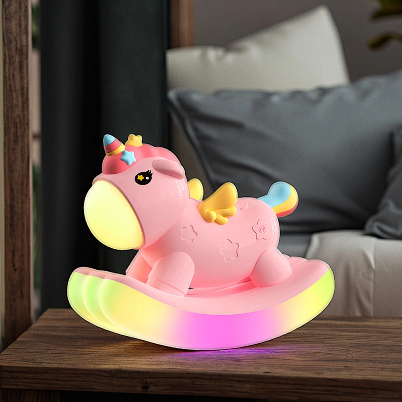 ICARER FAMILY Unique Home Room Decoration Smart Animal Unicorn Bedside Cute Light Baby Night Lamp for Kids Children