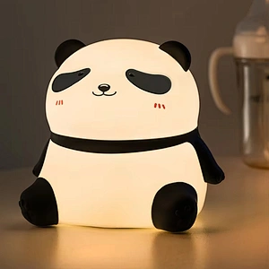 LED Light Creative Panda Silicone Night Light Table Lamp Bedroom USB Rechargeable Touch Control Night Light