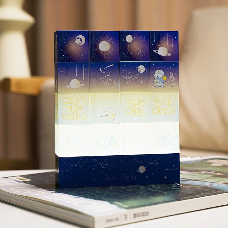 ICARER FAMILY Building Block Night Light With Cute Design LED Night Light for Bedroom Use