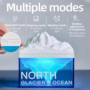 Polar Ice LED Night Light with Built-in Sleeping Speaker Soft Light and Music Office Lamp