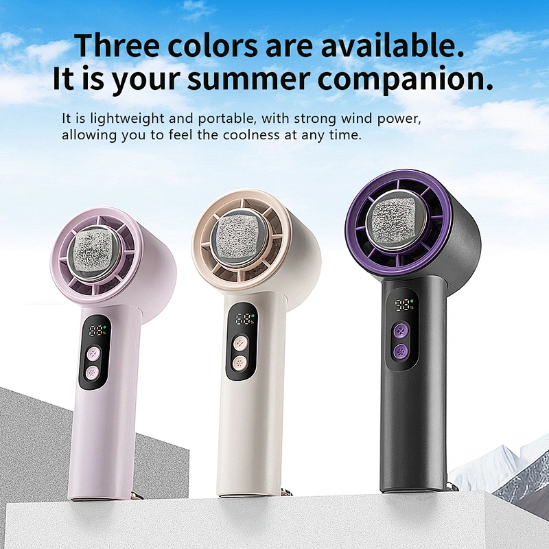 Outdoor Stronger Wind High Speed Portable Desk Rechargeable Handheld Fan Table Cooling USB Mini Fans with Hook