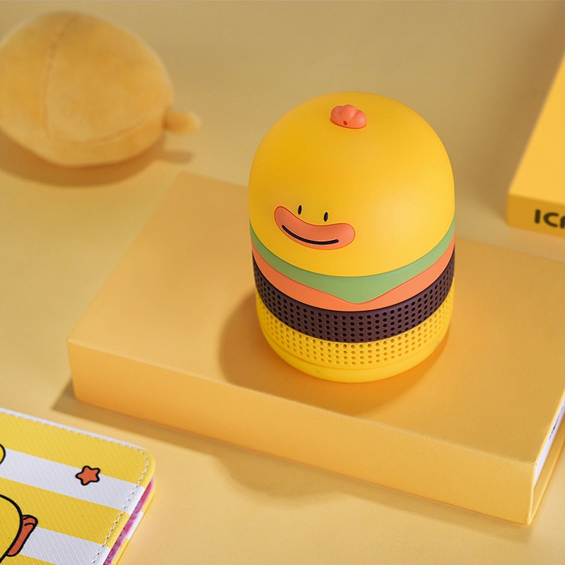 ICARER FAMILY Big Sound Bass Hamburger Wireless Speaker Wireless Portable  Speaker with 1800mah Rechargeable Battery