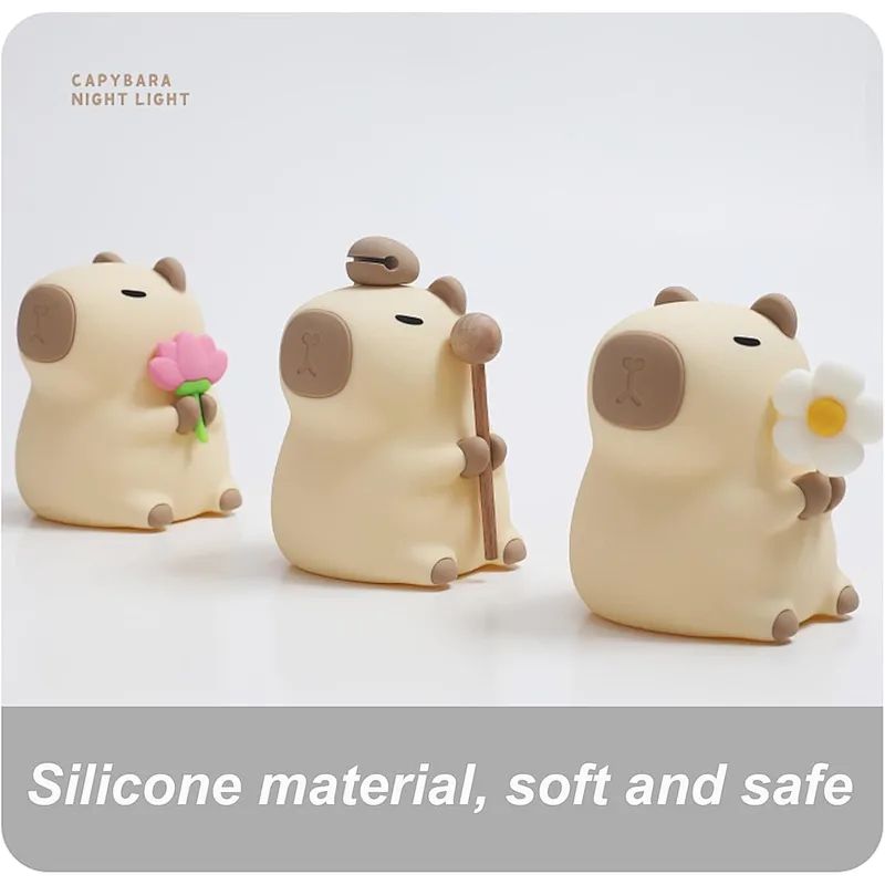 Cute Kapybara Bedside Table Lamps Children Baby Kids Room Decor Lights Led Smart Rechargeable Night Light for Home Decor