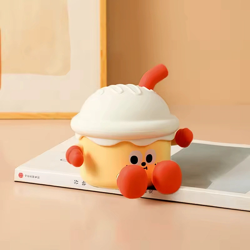 Ice-cream Patting Light Cute Mini LED Night Lamp Rechargeable Silicone Sleeping Light Hot Sale for Baby Kids' Room