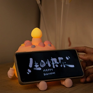 Cute Gift Birthday Cake Phone Holder Children Night Light Bedside Room Decoration Smart Lights for Kids Baby