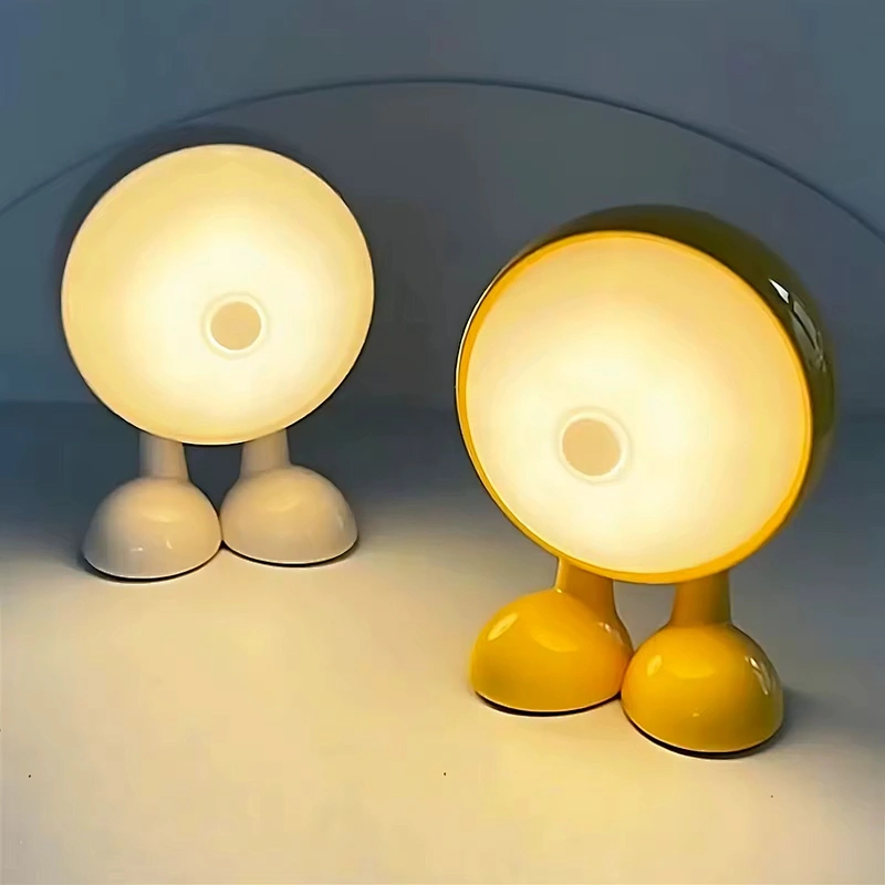 ICARER FAMILY Modern Mini LED Night Light Big Eyes Table Lamps for Bedroom With Different Colors Night Light