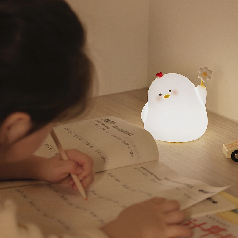 Toys Gift Cute Chicken Silicone Atmosphere Small Night Light for Kids Led Infrared Heating Lamp Light for Living Room Baby Kids
