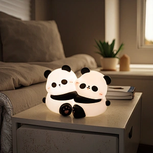Cute Panda Night Light  Soft LED Glow for Kids' Bedrooms Children Night Light