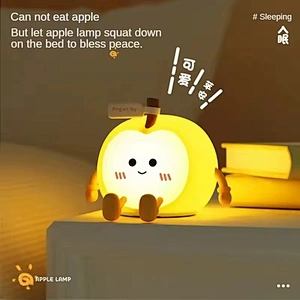 New Cartoon Cute Clapping Silicone LED Night Light 5V Rechargeable Bedside Atmosphere Lamp for Home & Desk Birthday Gift