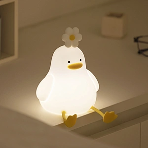 Wholesale Mini Rechargeable LED Nursery Lamp 23 Hours Silicone Light Soft Touch Phone Holder ABS Animal Night Light Room Touch