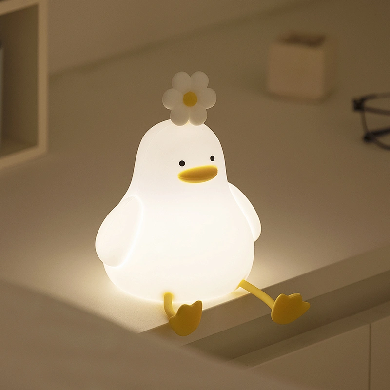 Wholesale Mini Rechargeable LED Nursery Lamp 23 Hours Silicone Light Soft Touch Phone Holder ABS Animal Night Light Room Touch