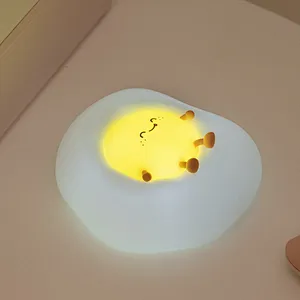 Kawaii Gift Creative Fried Egg One Piece Anime Cute Cartoon Color Changing Cute Led Night Light for Kids Baby