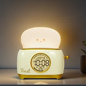 ICARER FAMILY Timer Function Kawaii Night Light Cute Toaster Table Lamp Potable Lamp for Children