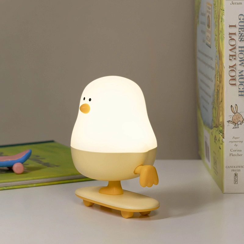 Small Slippery Chicken Night Light Silicone Table Lamp Smart Silicone Night for Kids Bed Room Use