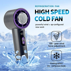 High Quality Lightweight Mini Air Cooling Fan Portable Small Handheld Table Standing Three-Speed Ice Compress Outdoor Household