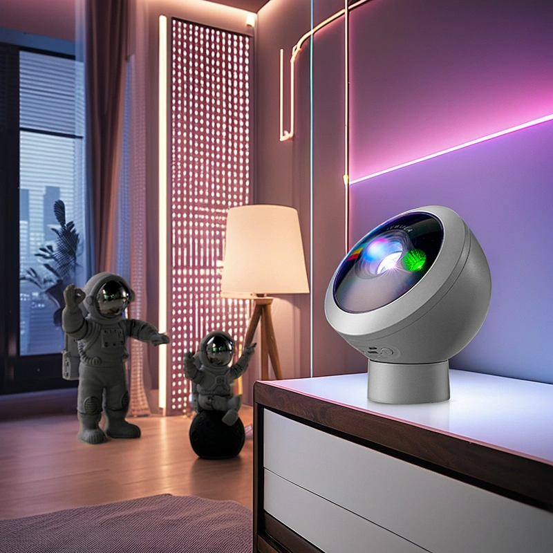 ICARER FAMILY Colorful Nebula LED Night Light Modern Star Projection Lamp with Remote Control for Home Use