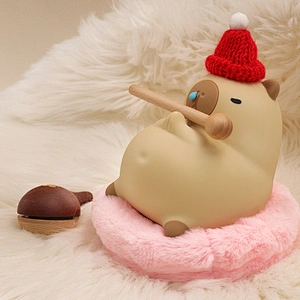 Kapibala Rechargeable LED Night Light Cute Silicone Lamp Warm White Soft Light Minimalist Mini Perfect Gift Children's Bedroom
