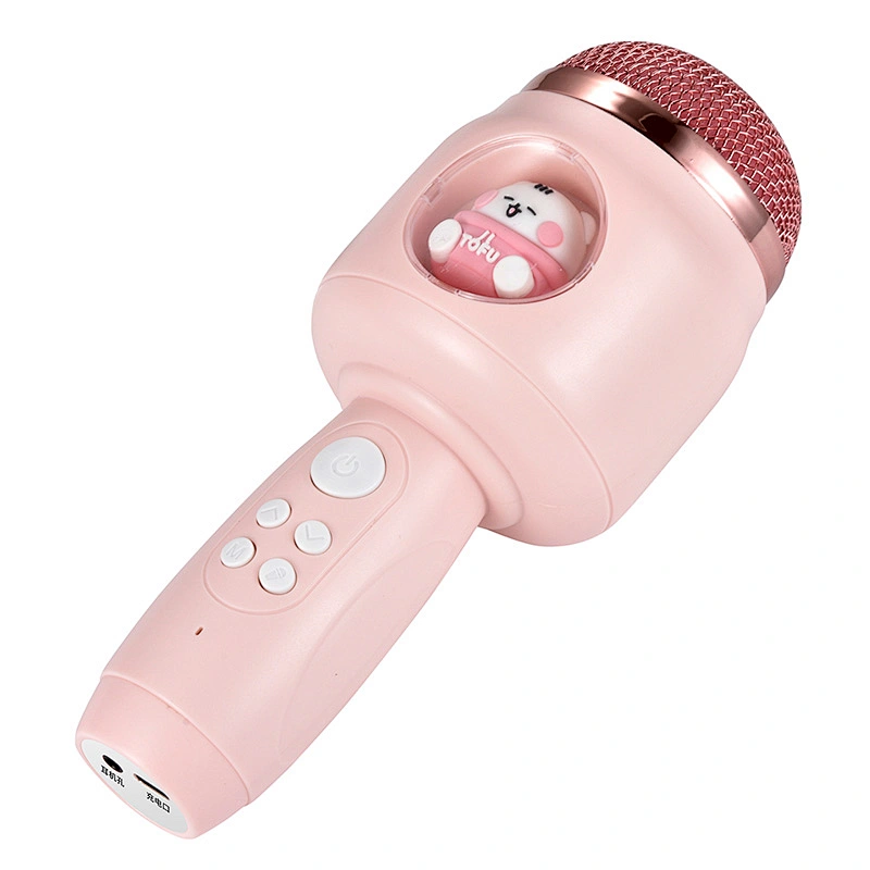 ICARER FAMILY Cute Mini Music Microphone Rechargeable Karaoke Portable Wireless Speaker