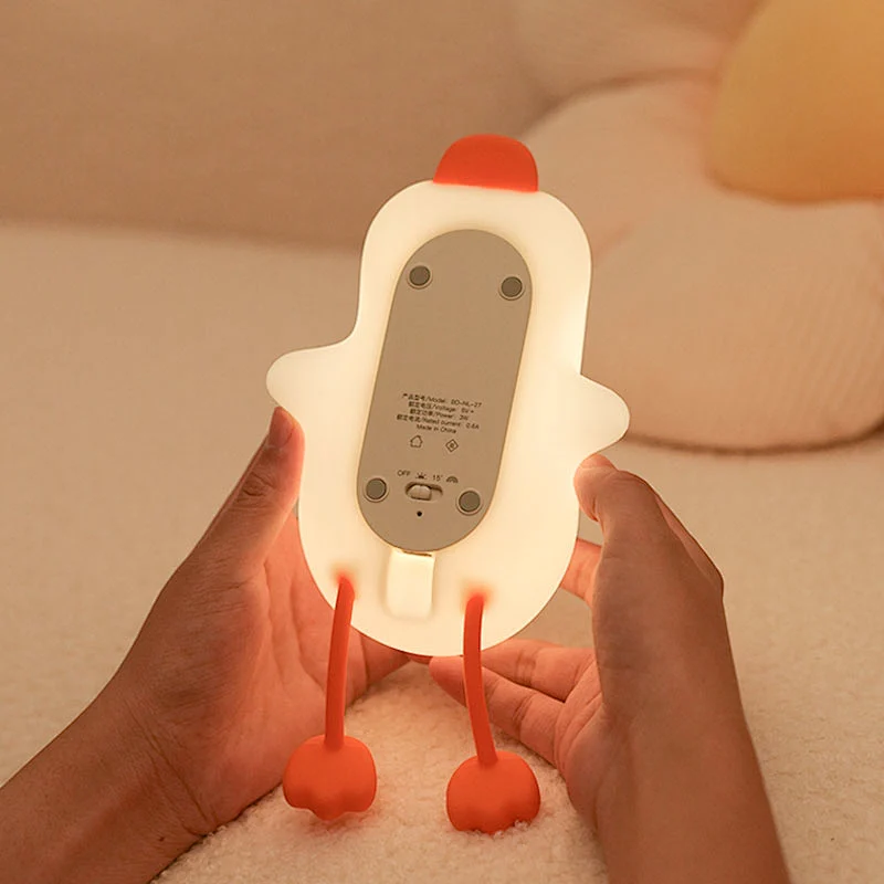 ICARER FAMILY Hot Selling Goose Pat Silicon Night Light Baby Kids Smart Silicone Night Light for Kids Room