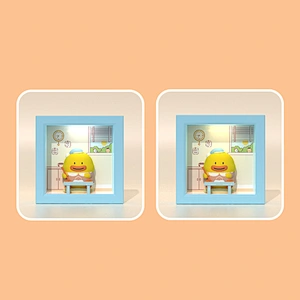 ICARER FAMILY Small Night Light Luxury Style Cartoon Mini Cute Night Light LED Mood Lamp for Sleep Motion Sensor Night Light