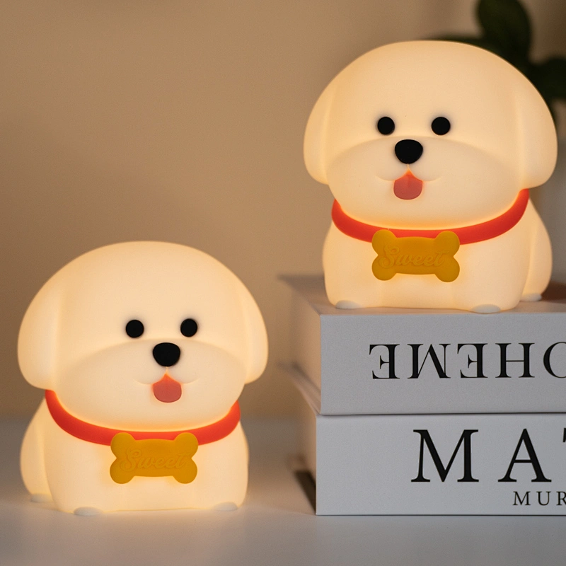 Cute Toy Gift Dog Anime Silicon Bedside Home Decor Lamp USB Touch Led Lights for Room Rechargeable Led Night Lamp for Children