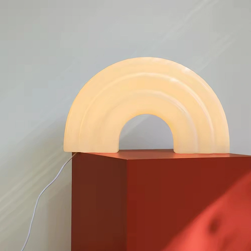 ICARER FAMILY Rainbow Night Light Rechargeable 5V ABS Switch Control Warm Colorful LED for Kids' Bedroom or Hotel