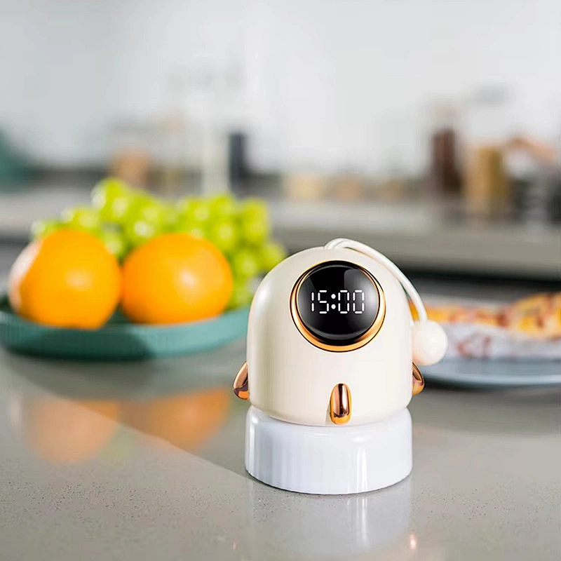 Smart Night Light USB Mini Handheld LED Projector Modern Design Portable Luminous Clock Display Night Light for Room Use