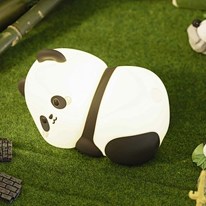 New  Panda Night Light Bedroom Silicone Atmosphere  Children's Gift Pat  Timing Companion Night Light Factory Wholesale