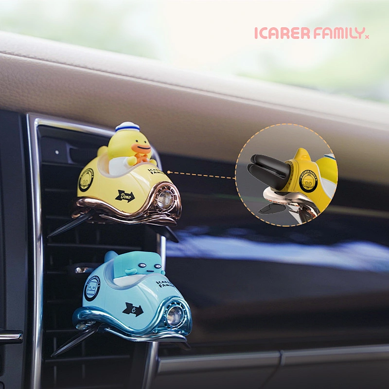 ICARER FAMILY Spaceship Design Cute Car Fragrance Diffuser Car Freshener Vent Clip
