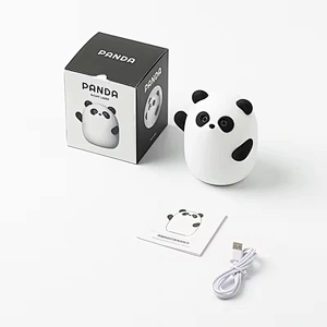 Silicone Panda LED Night Light RGB Color Changing Atmosphere Lamp with Projection for Living Room