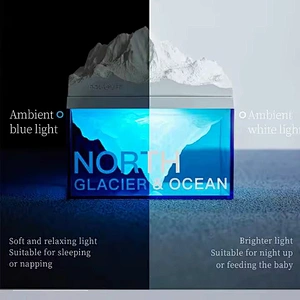 Multifunctional Northern Lights Lamp Wireless Speaker Glacier Shape Oil Aroma Diffuser Ambient Home Room Decoration Night Light