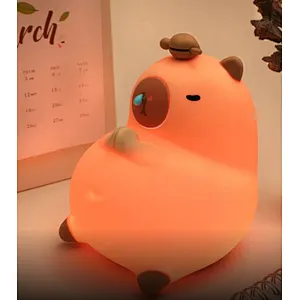 Rechargeable Cute Bear Anime Colorful Home Decoration Room Silicone Touch Night Light for Baby Kids Children