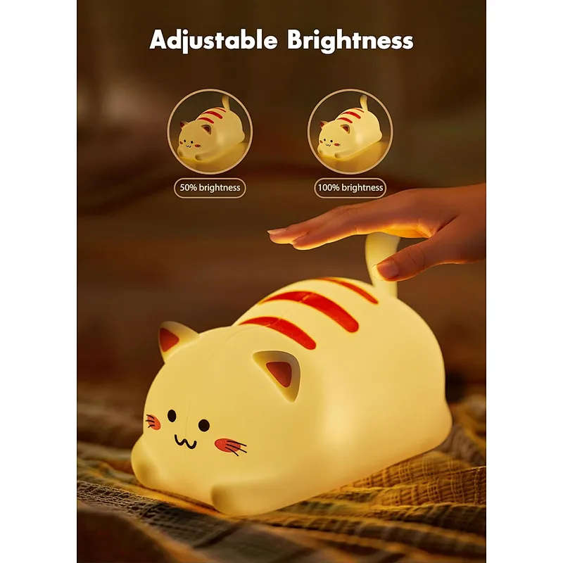 Cute Cat Silicone Night Lamp a Perfect Gift for Kids and Cat Lovers