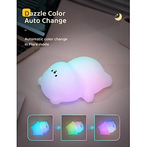 Hot Sale Mini LED Silicone Bear Lamp Cute Night Light USB Touch Sensor Kids' Bedside Night Light Perfect Gift Baby Bedroom